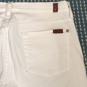 7 For All Mankind White Flared Bootcut Size 10